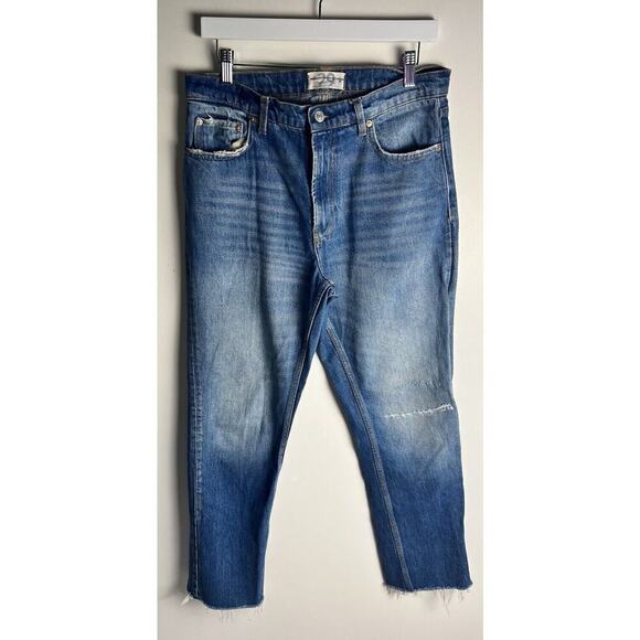 Free People Revolve Vixen Cigarette High Rise Denim Jeans Vintage Indigo Sz 29 - Picture 3 of 11